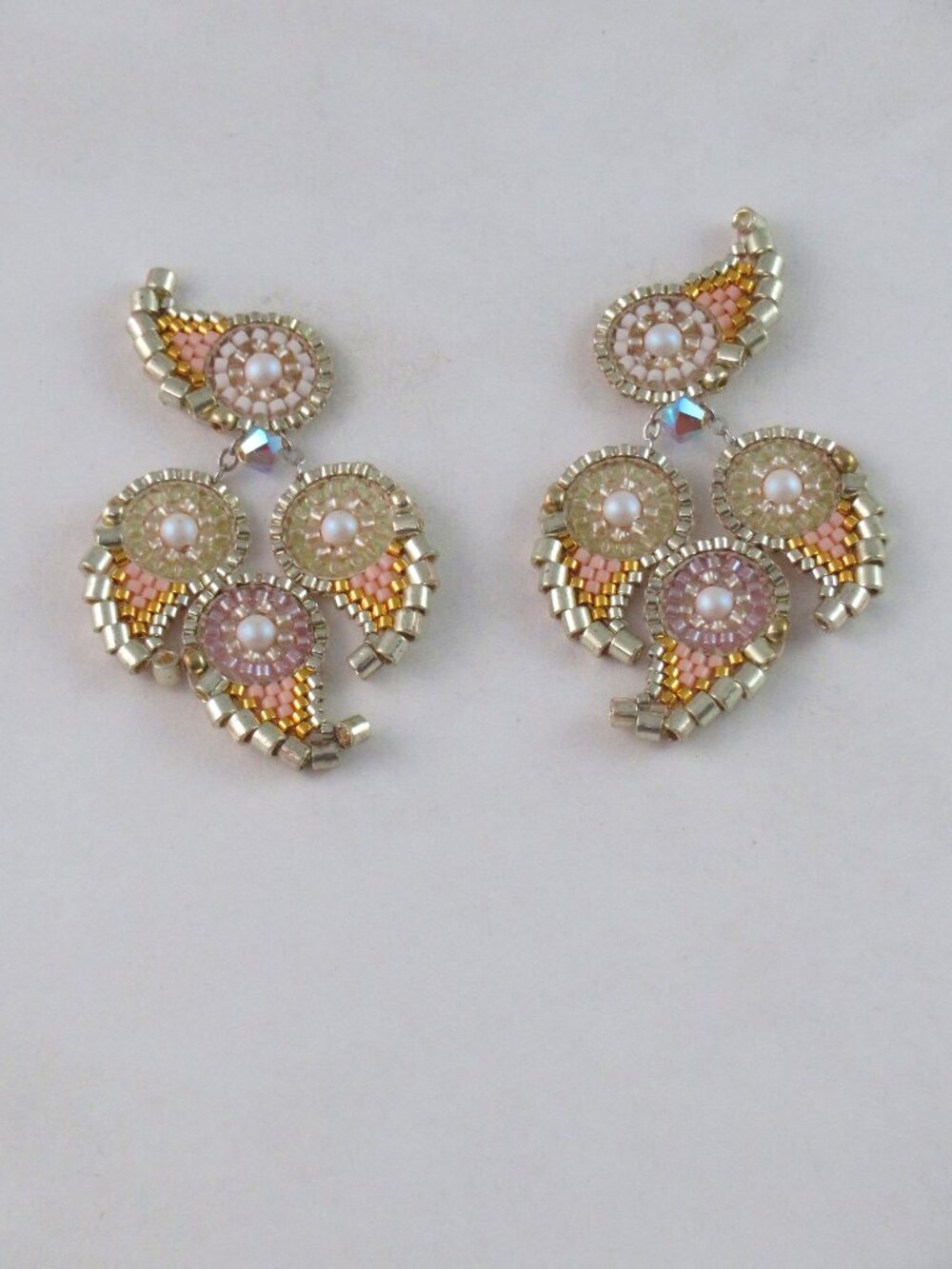 Unique pastel pale earrings